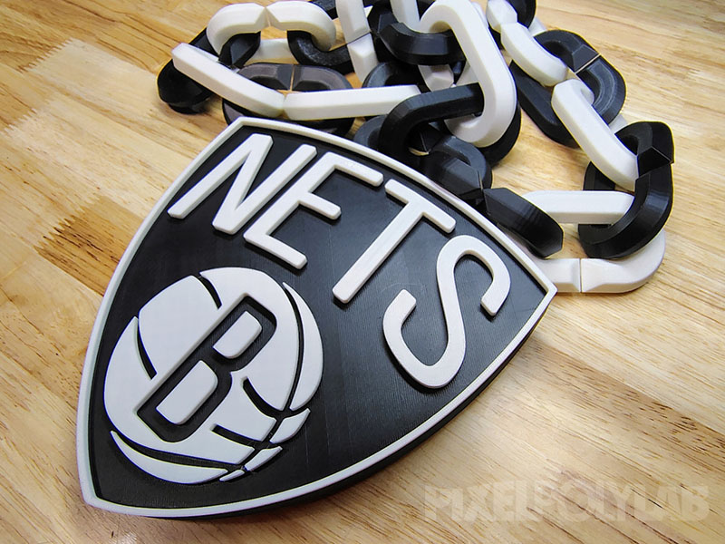 Brooklyn Nets 3d Pendant And Chain 01